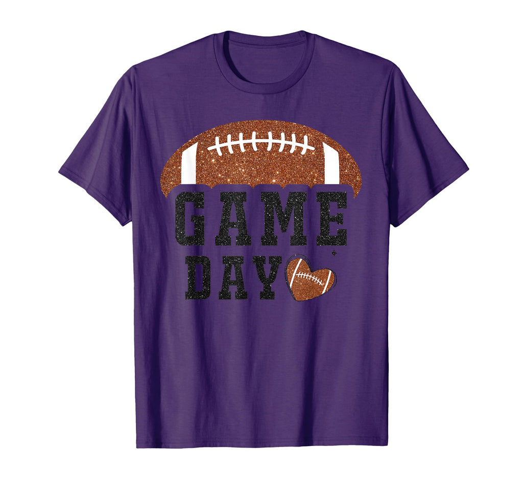 Football Heart Game Day Football Mom T-Shirt - Trendy Graphic for Adults - T-Shirt, Sweatshirt, Hoodie