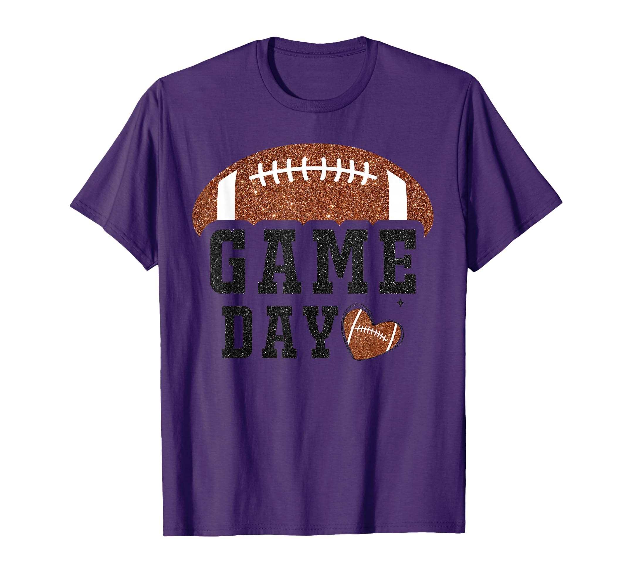 Football Heart Game Day Football Mom T-Shirt - Trendy Graphic for Adults - T-Shirt, Sweatshirt, Hoodie
