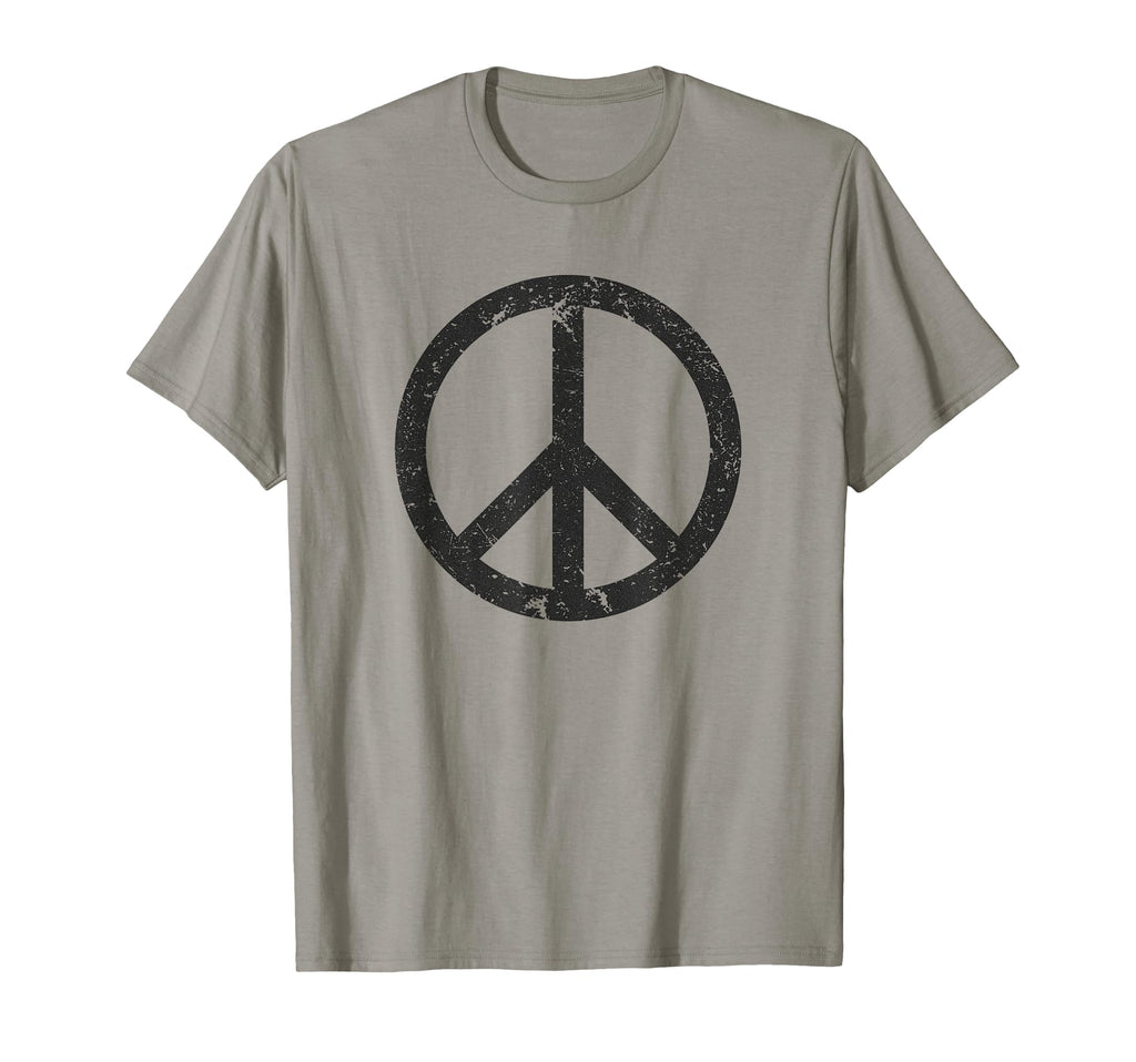 Peace Sign Black Distressed T-Shirt - Casual Everyday Wear Unisex - T-Shirt, Sweatshirt, Hoodie