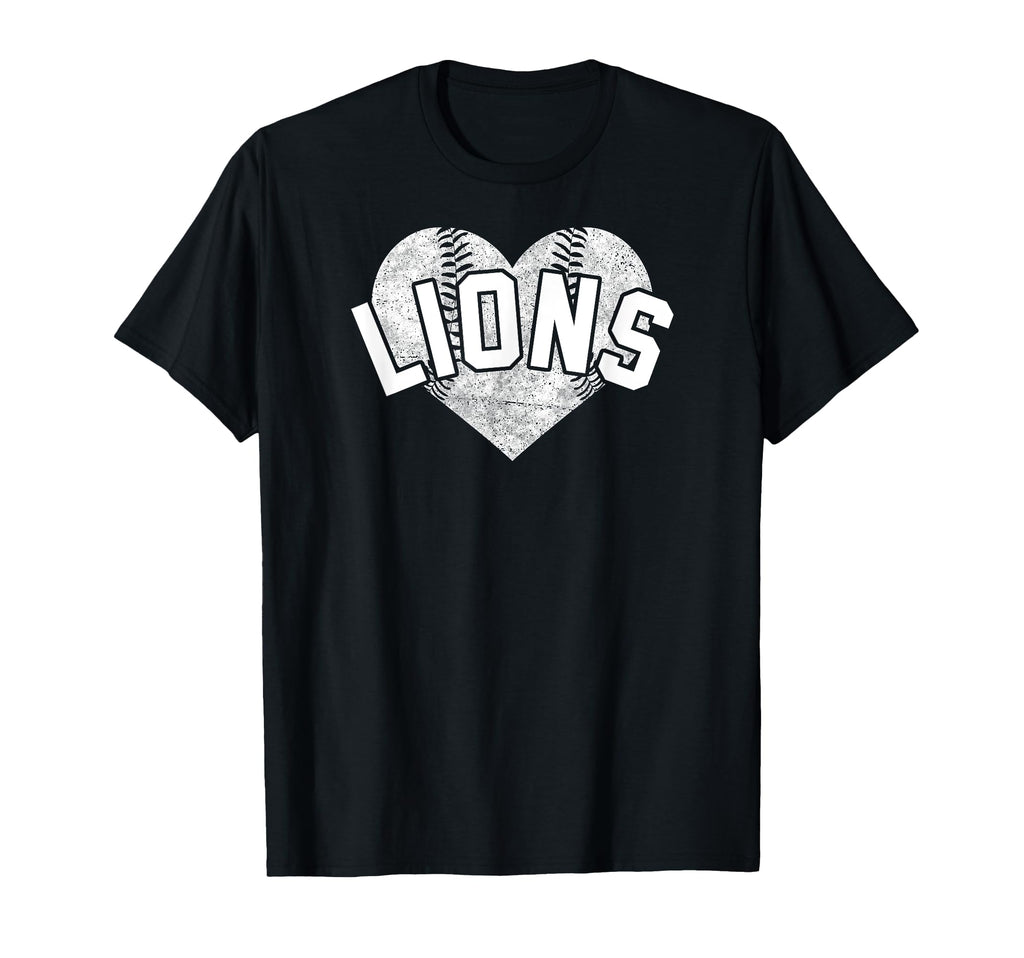 Lions Baseball Softball High School Team T-Shirt - Trendy Graphic Unisex - T-Shirt, Sweatshirt, Hoodie