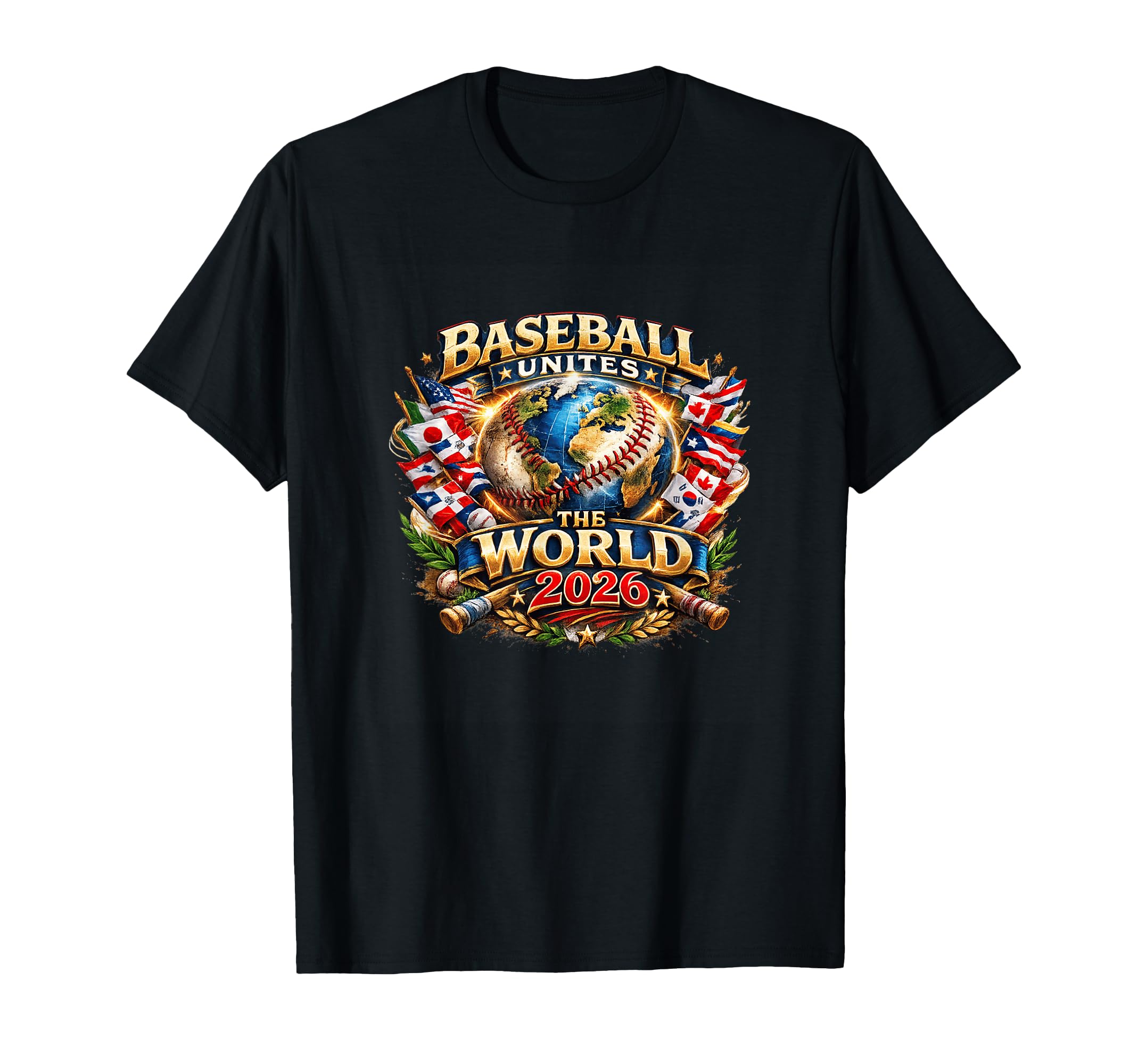 Baseball Unites World 2026 T-Shirt - Casual Everyday Wear for Adults - T-Shirt, Sweatshirt, Hoodie