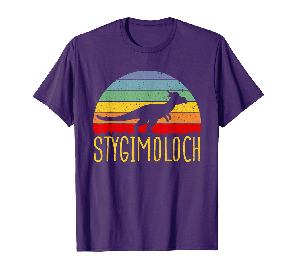 Stygimoloch Sunset Dinosaur Paleontology T-Shirt - Graphic Print Men Women - T-Shirt, Sweatshirt, Hoodie
