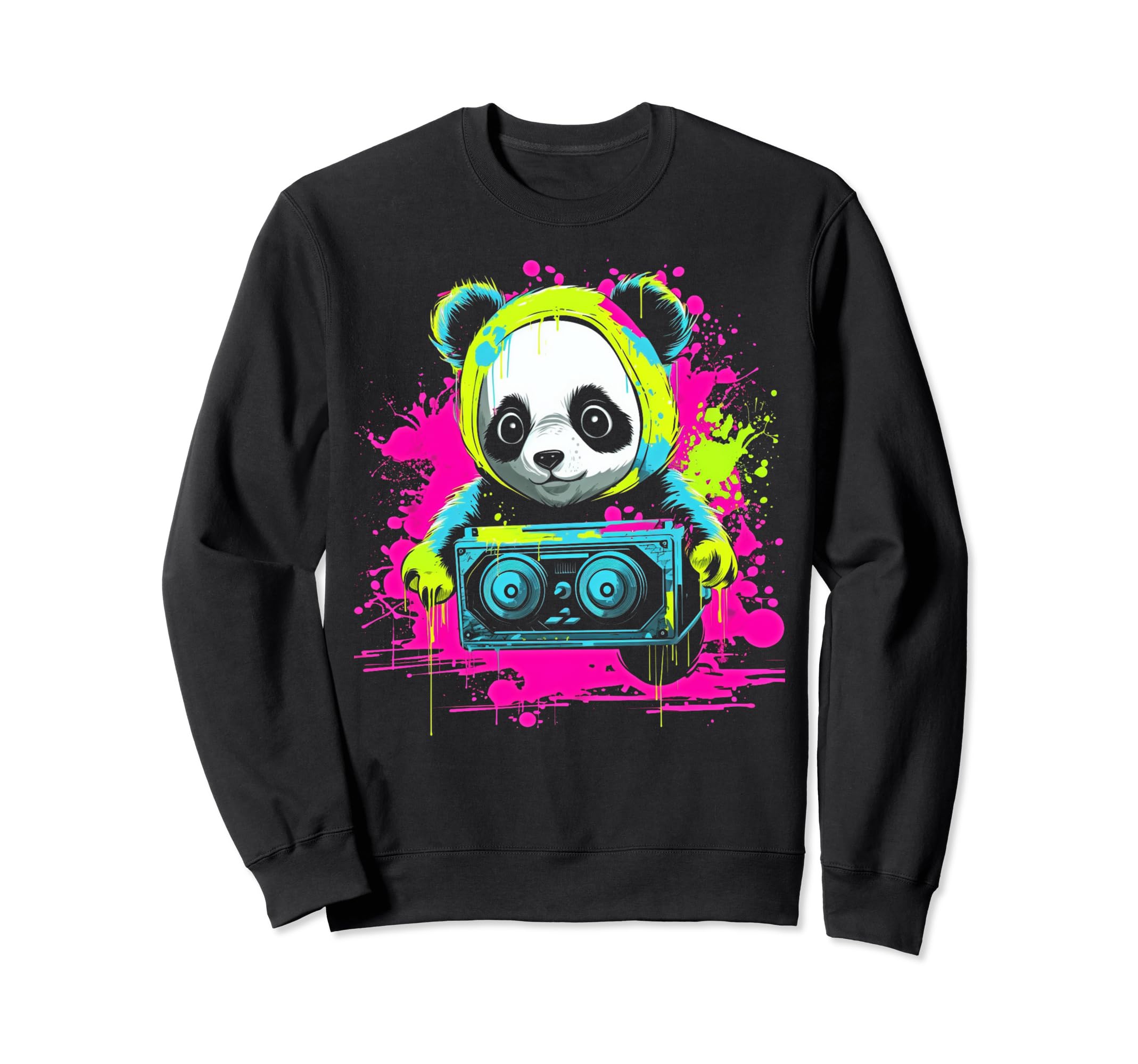 Kawaii Panda Dj Japanese Edm Y2K Sweatshirt - Fun Novelty Design Men Women - T-Shirt, Sweatshirt, Hoodie