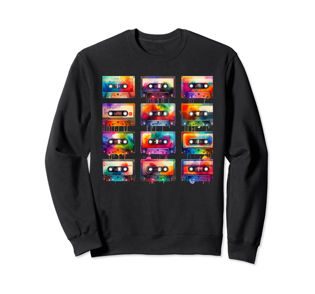 Cassette Tape Music Lover Sweatshirt - Trendy Graphic for Adults - T-Shirt, Sweatshirt, Hoodie
