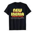 New Iberia Louisiana Stripes T-Shirt - Graphic Print Unisex - T-Shirt, Sweatshirt, Hoodie