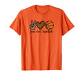 Orange Basketball Mom Peace Love T-Shirt - Casual Everyday Wear for Adults - T-Shirt, Sweatshirt, Hoodie