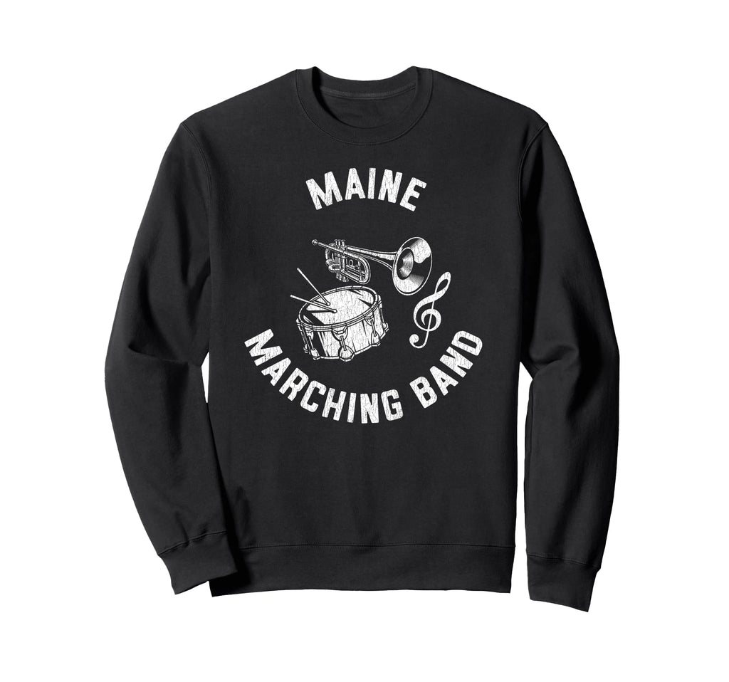 Maine Marching Band Music Distressed Sweatshirt - Graphic Print for Adults - T-Shirt, Sweatshirt, Hoodie