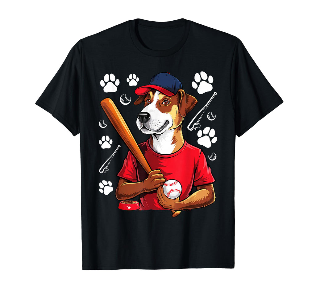 Dog Baseball Puppy Sports Player T-Shirt - Casual Everyday Wear Men Women - T-Shirt, Sweatshirt, Hoodie