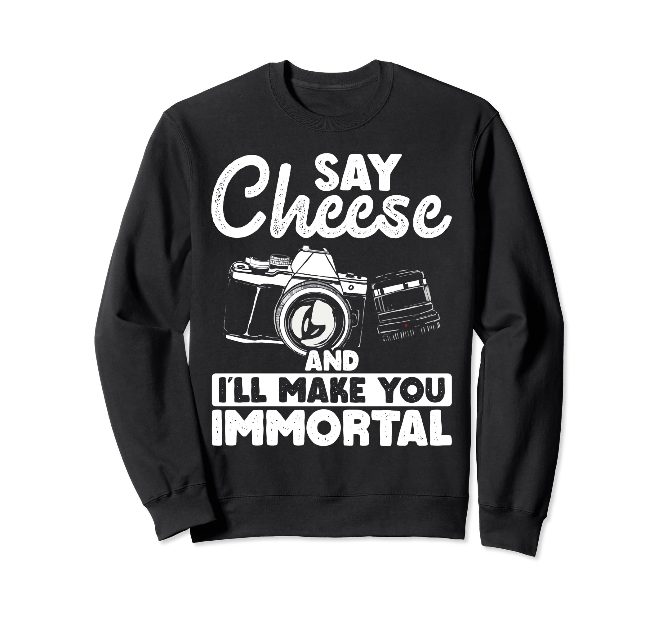 Photo Camera Photographer Flash People Sweatshirt - Trendy Graphic Unisex - T-Shirt, Sweatshirt, Hoodie