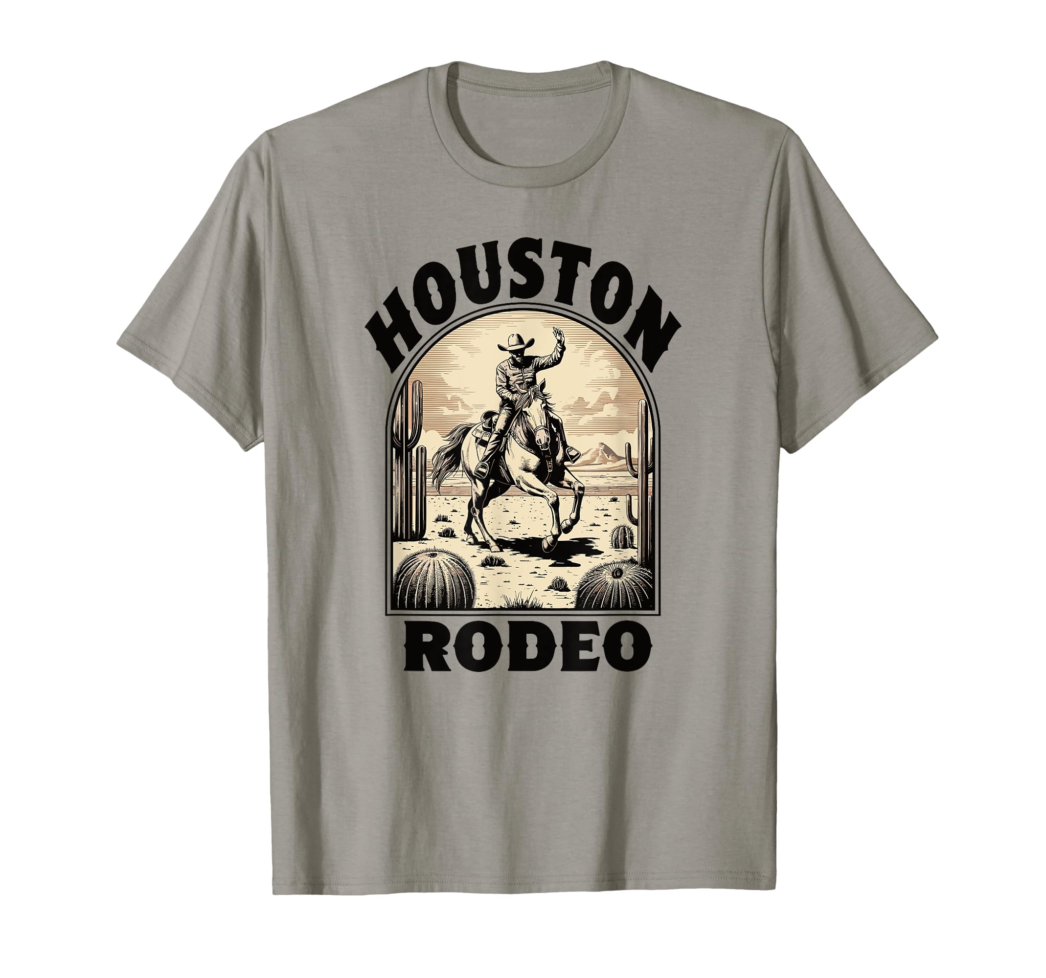 Houston Rodeo Bronc Horse Riding T-Shirt - Aesthetic Graphic for Adults - T-Shirt, Sweatshirt, Hoodie