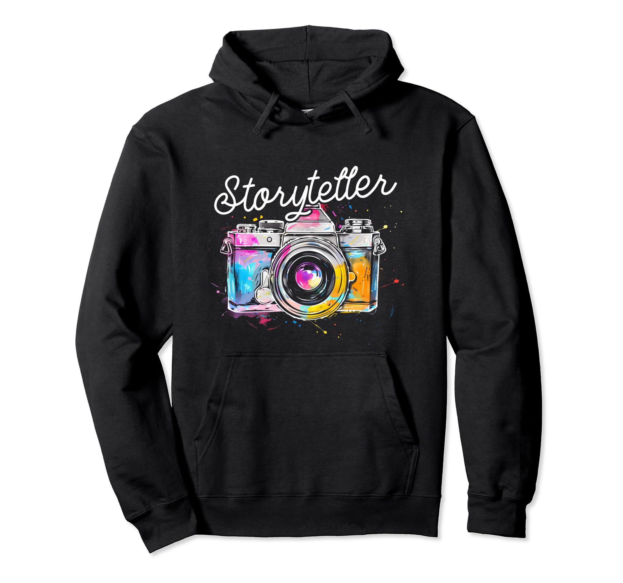 Photographer Storyteller Camera Hoodie - Graphic Print Men Women - T-Shirt, Sweatshirt, Hoodie