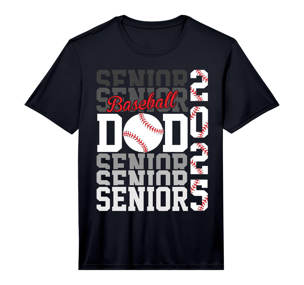Baseball Senior Dad Class 2025 Graduate T-Shirt - Custom Art Print Unisex - T-Shirt, Sweatshirt, Hoodie