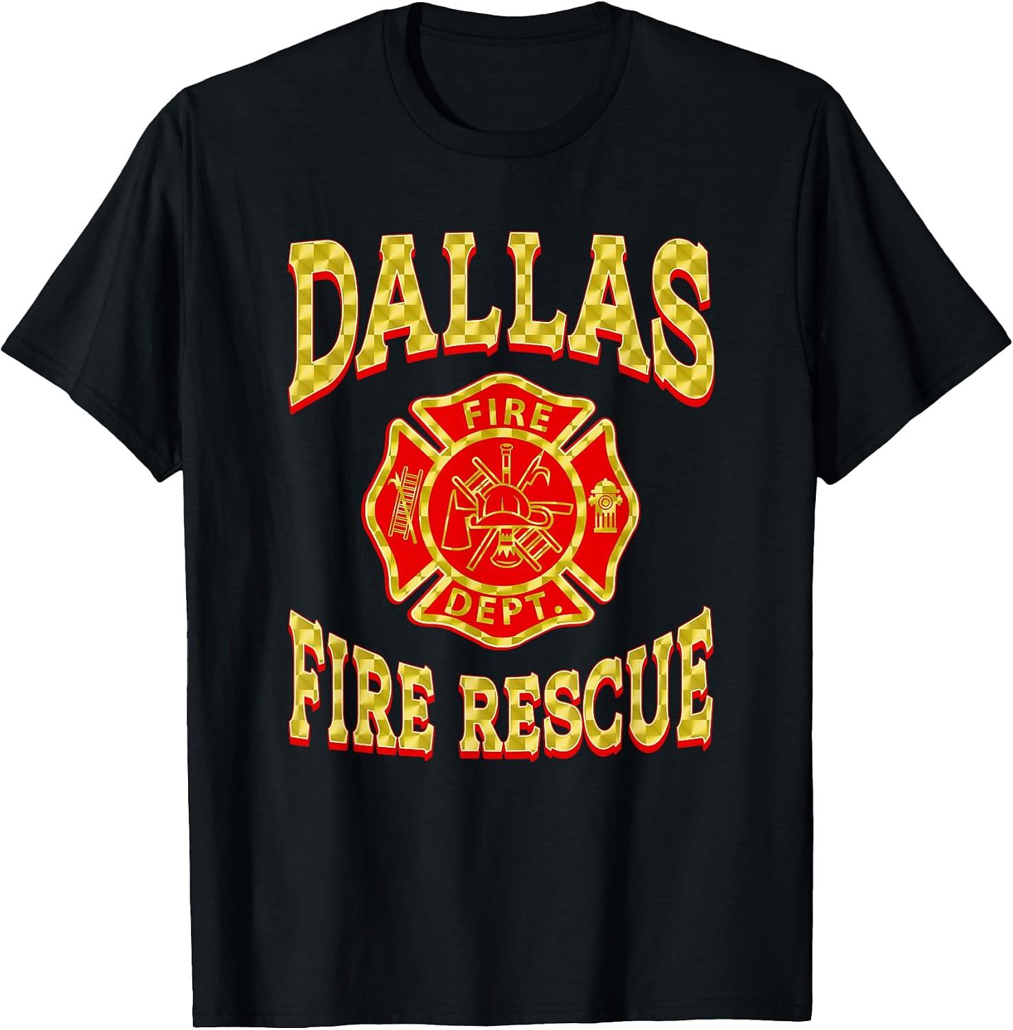 Dallas Fire Dept. And Rescue Vintage Merch - Adult & Kids T-Shirts, Sweatshirts & Hoodies apparel design preview 1