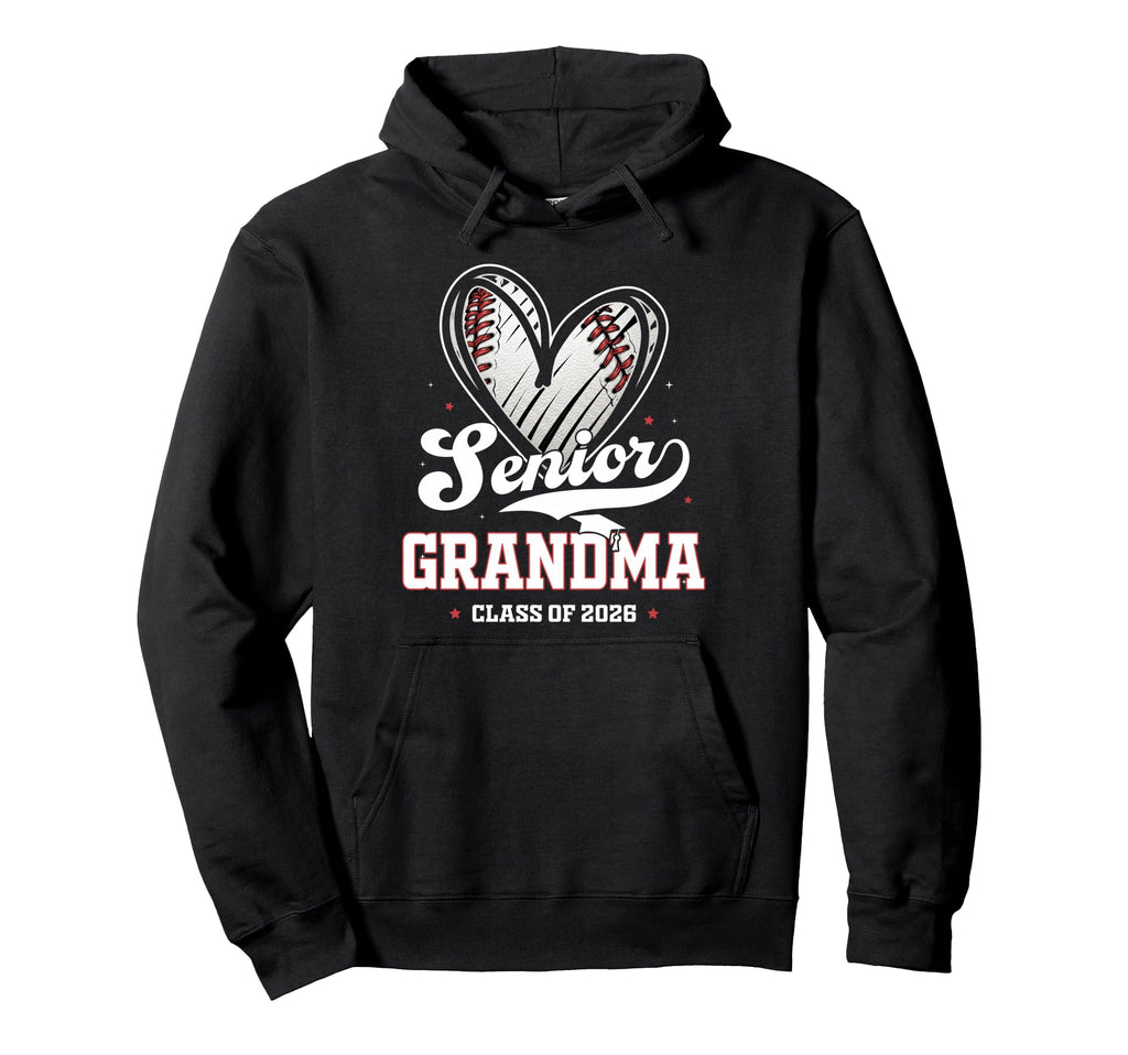 Senior Grandma Class 2026 Baseball Hoodie - Novelty Apparel Men Women - T-Shirt, Sweatshirt, Hoodie