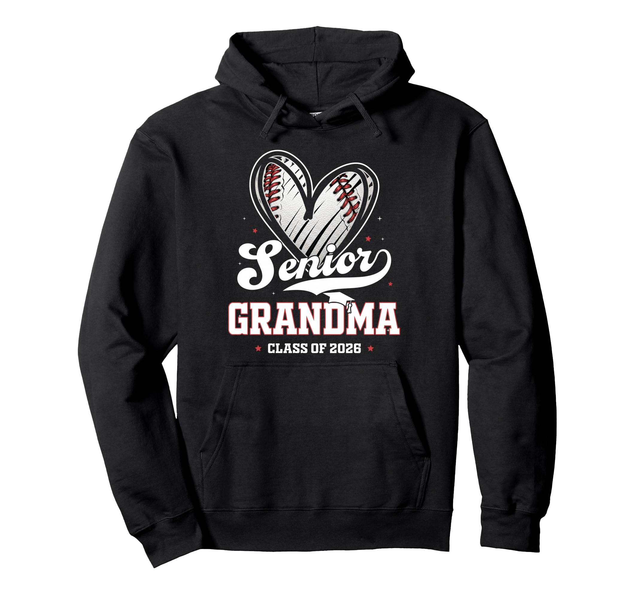 Senior Grandma Class 2026 Baseball Hoodie - Novelty Apparel Men Women - T-Shirt, Sweatshirt, Hoodie