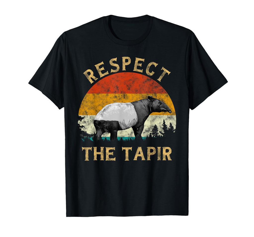 Respect Thetapir Lover Sunset Tree Tapir T-Shirt - Graphic Print Men Women - T-Shirt, Sweatshirt, Hoodie