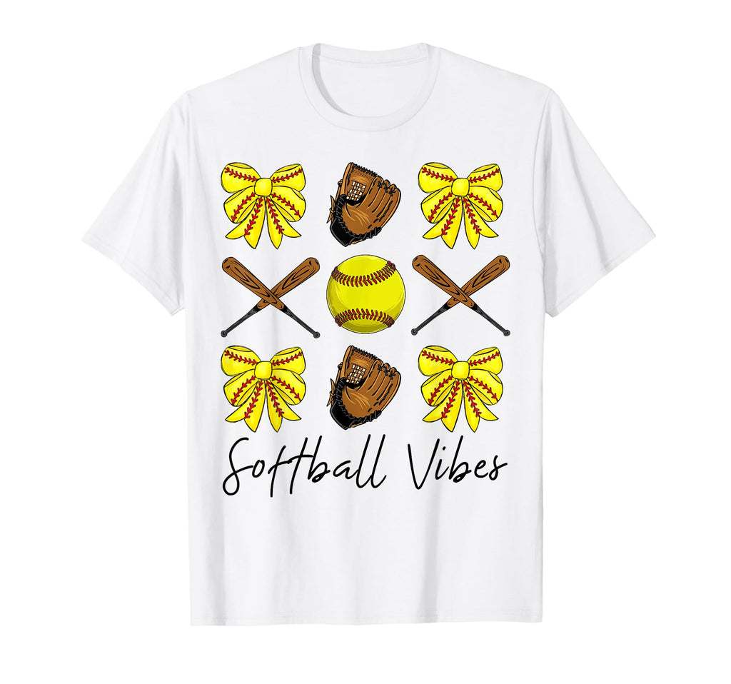 Softball Vibes Game Day Softball Life T-Shirt - Novelty Apparel Men Women - T-Shirt, Sweatshirt, Hoodie