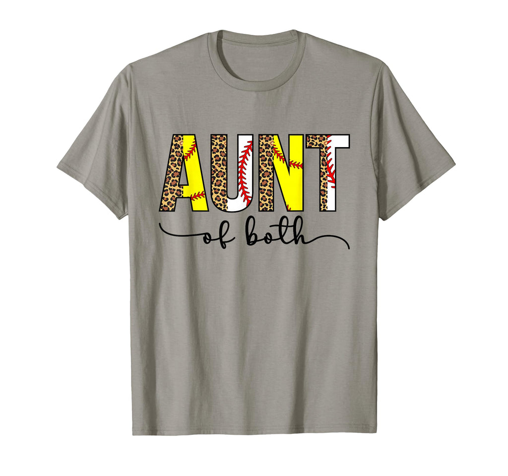 Baseball Softball Auntie Both Softball T-Shirt - Unique Graphic Unisex - T-Shirt, Sweatshirt, Hoodie