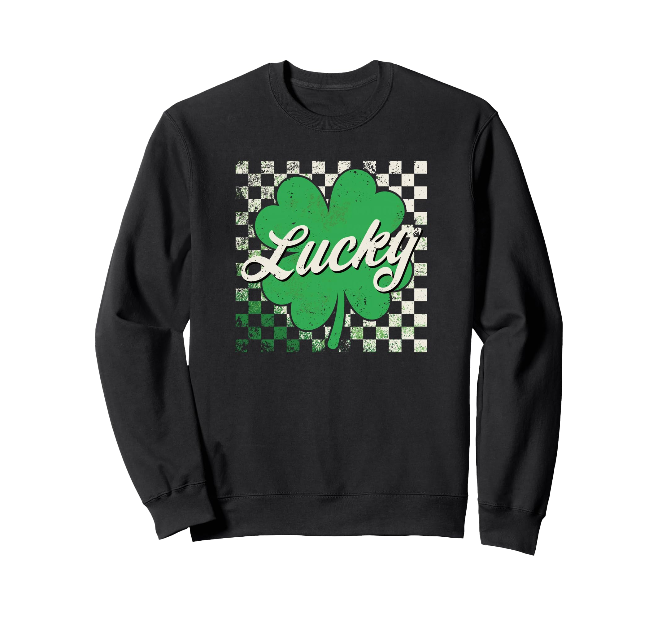 St Patricks Day Lucky Clover Sweatshirt - Casual Everyday Wear Men Women - T-Shirt, Sweatshirt, Hoodie