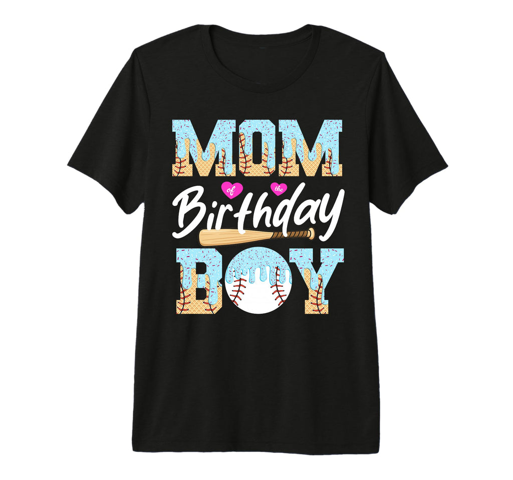 Baseball Ice Cream Drip Mom Birthday T-Shirt - Minimalist Print Unisex - T-Shirt, Sweatshirt, Hoodie