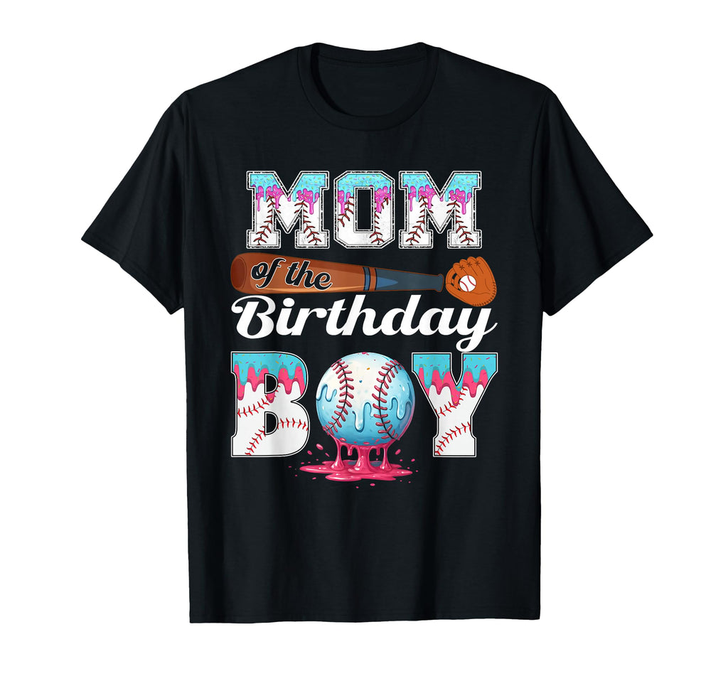 Baseball Ice Cream Drip Mom Birthday T-Shirt - Minimalist Print Men Women - T-Shirt, Sweatshirt, Hoodie