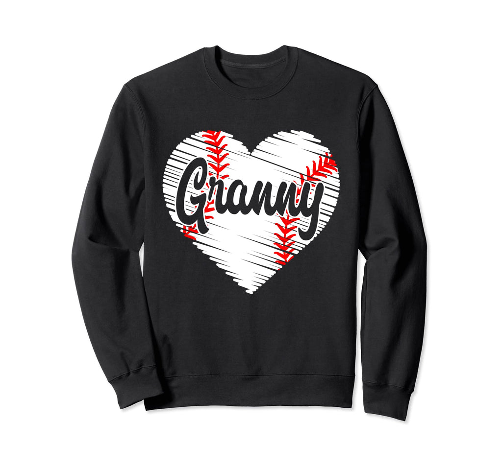 Baseball Granny Heart Mothers Day Sweatshirt - Trendy Graphic Men Women - T-Shirt, Sweatshirt, Hoodie