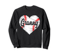 Baseball Granny Heart Mothers Day Sweatshirt - Trendy Graphic Men Women - T-Shirt, Sweatshirt, Hoodie