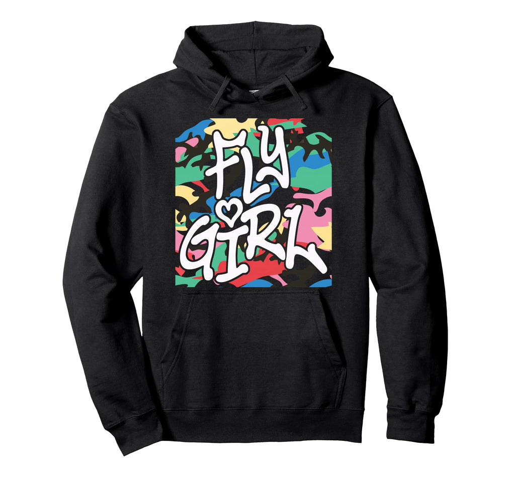 Fly 80S 90S Old School Camo B Hip Hop Hoodie - Novelty Apparel Men Women - T-Shirt, Sweatshirt, Hoodie