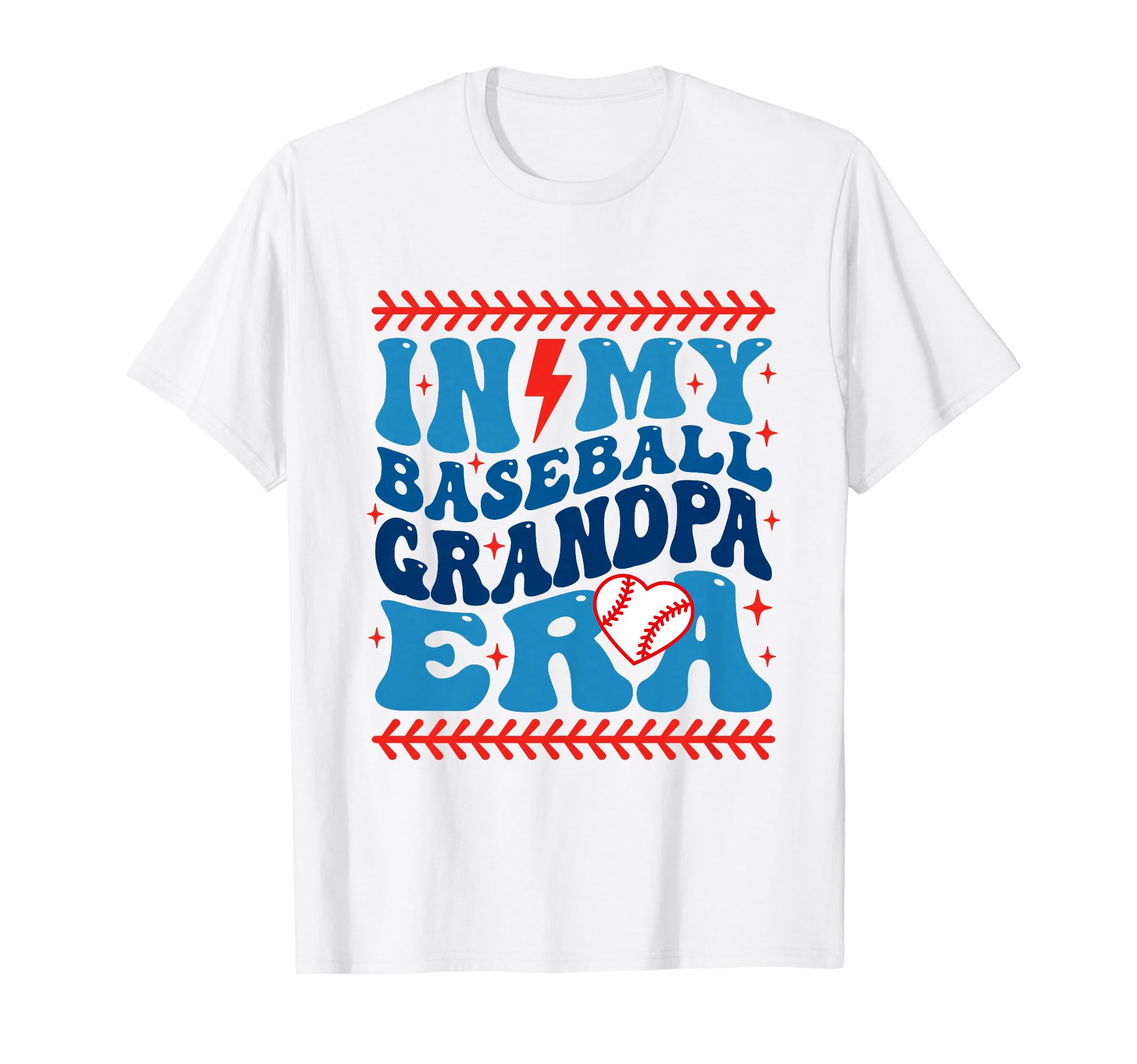 My Baseball Grandpa Era Groovy Baseball T-Shirt - Graphic Print Men Women - T-Shirt, Sweatshirt, Hoodie