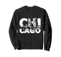 Chicago Distressed Skyline Funny Usa Sweatshirt - Novelty Apparel Men Women - T-Shirt, Sweatshirt, Hoodie