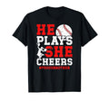 He Plays She Cheers Brother Cheerleader T-Shirt - Trendy Graphic Unisex - T-Shirt, Sweatshirt, Hoodie