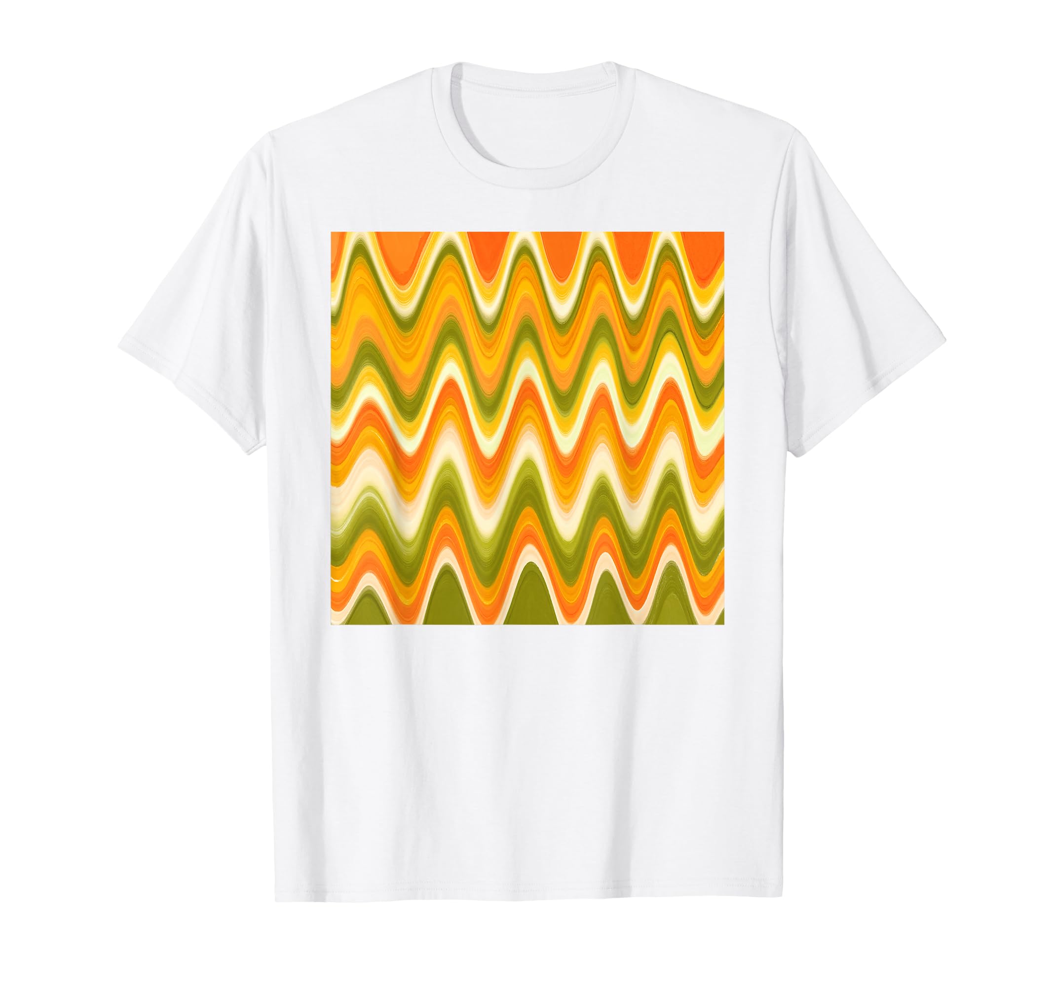 Threadless Midnightcoffee 70S Waves T-Shirt - Fun Novelty Design Unisex - T-Shirt, Sweatshirt, Hoodie