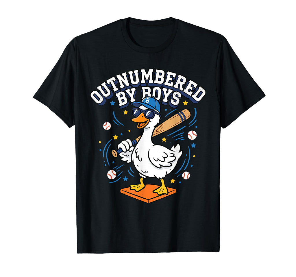 Baseball Mom Mama Outnumbered Goose T-Shirt - Graphic Print for Adults - T-Shirt, Sweatshirt, Hoodie