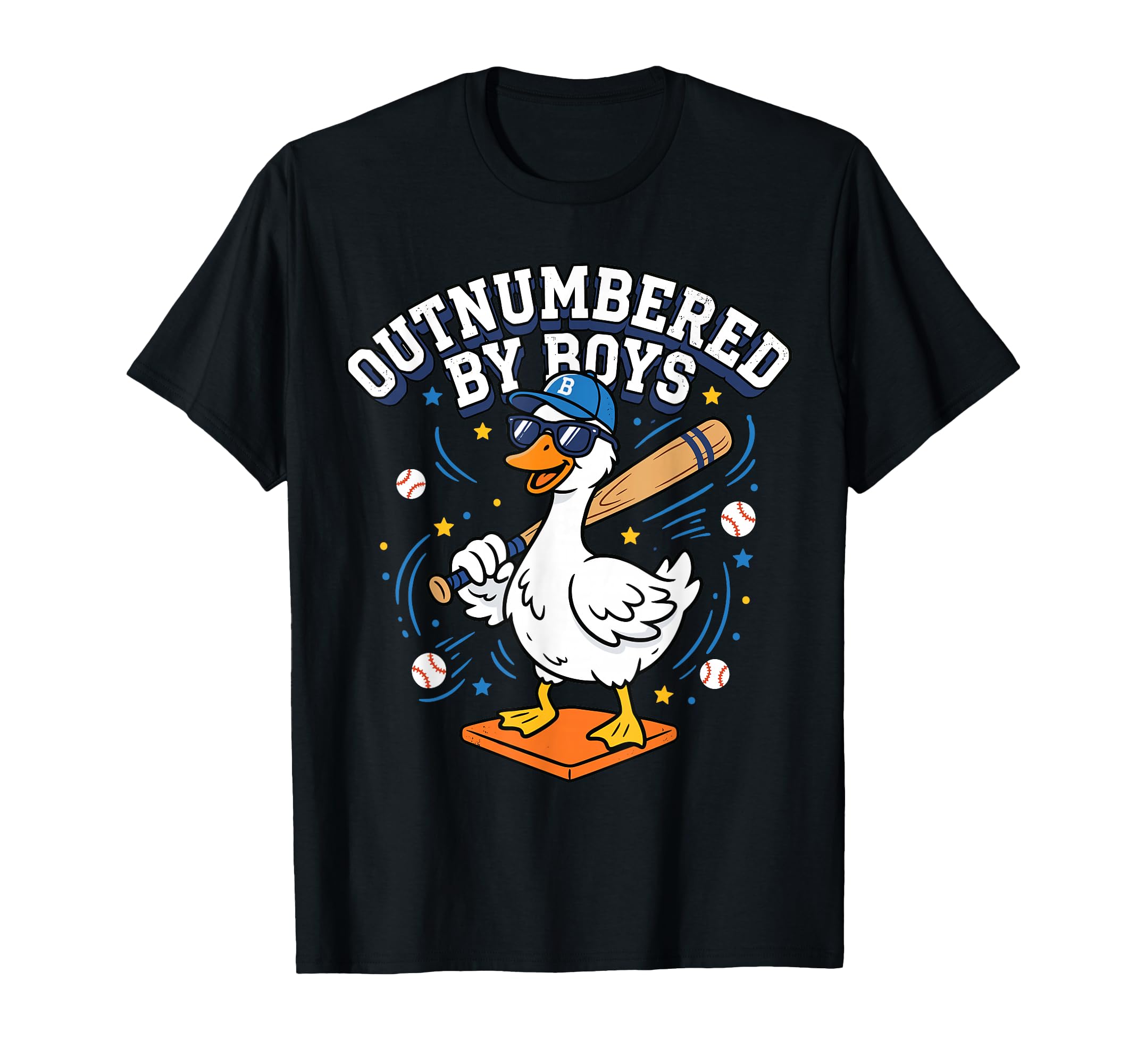 Baseball Mom Mama Outnumbered Goose T-Shirt - Graphic Print for Adults - T-Shirt, Sweatshirt, Hoodie