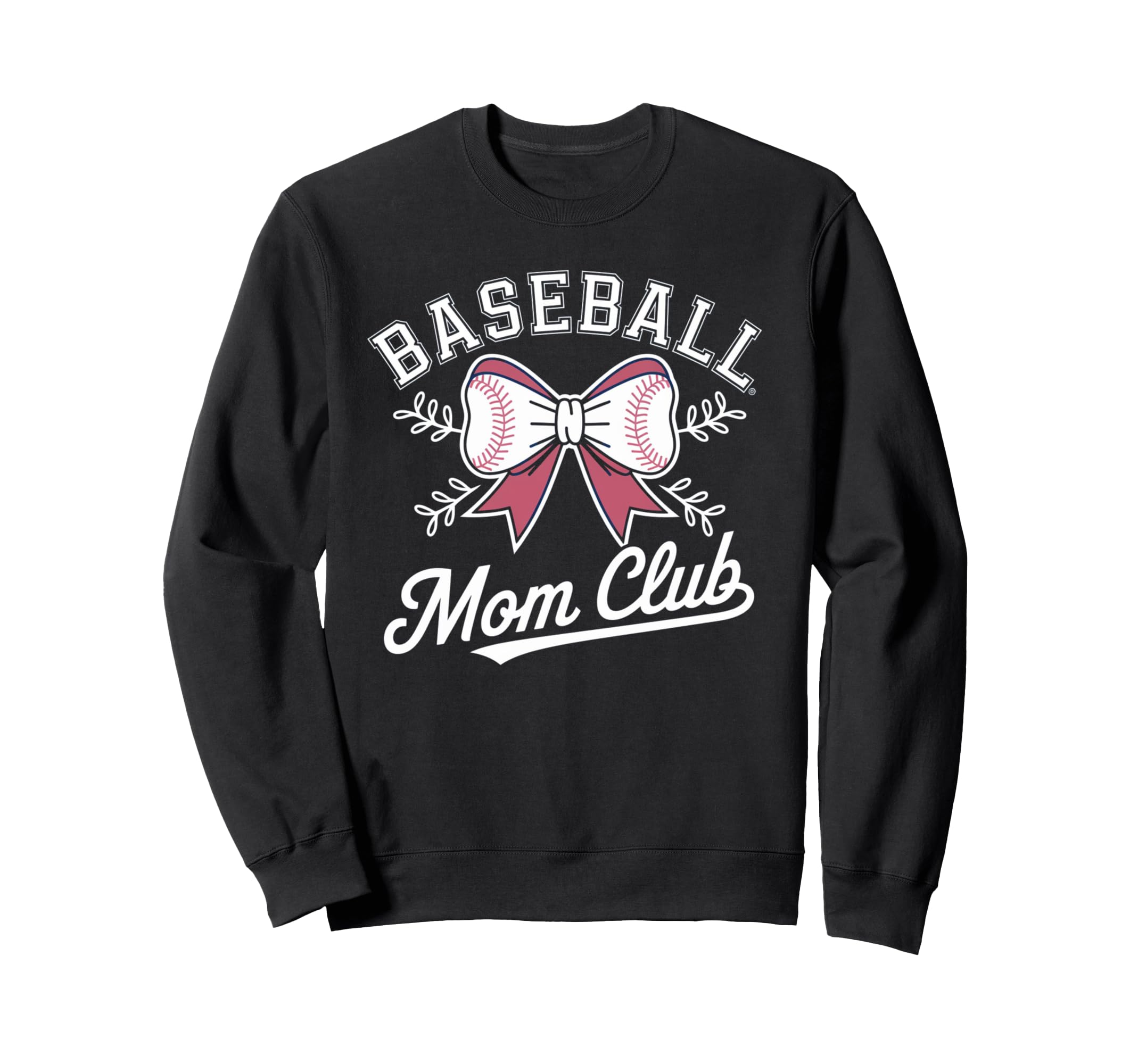 Baseball Mom Bow Club Family Sweatshirt - Unique Graphic Men Women - T-Shirt, Sweatshirt, Hoodie