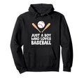 Just Who Loves Baseball Hoodie - Aesthetic Graphic Men Women - T-Shirt, Sweatshirt, Hoodie