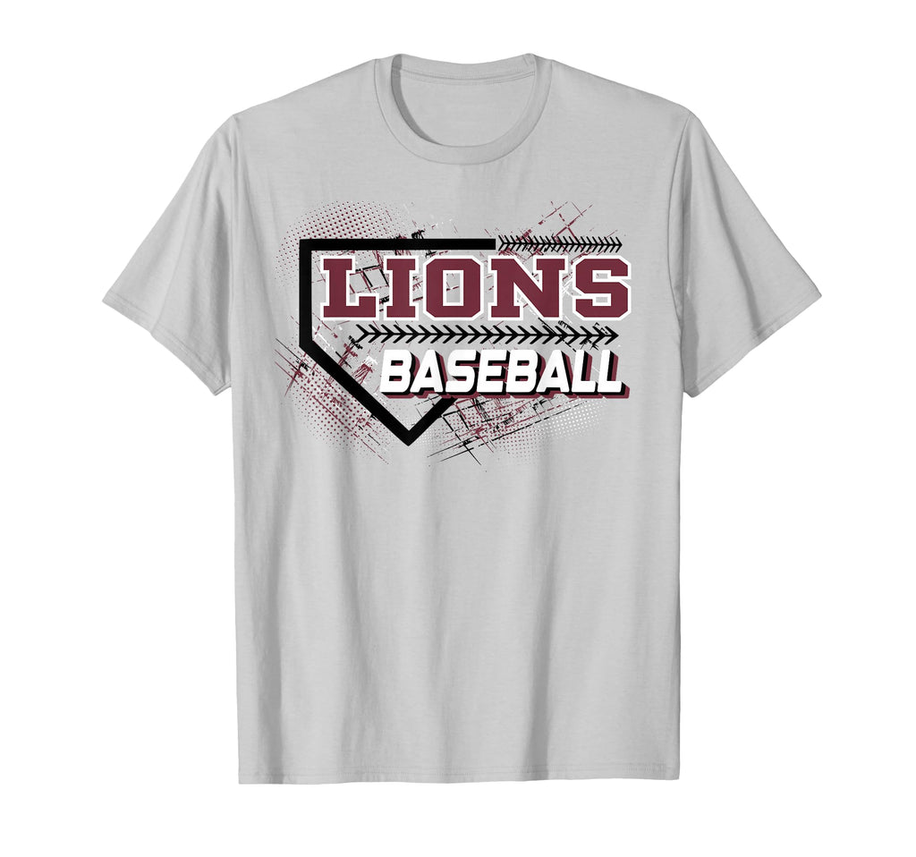 Lions School Spirit Baseball Mom Maroon T-Shirt - Graphic Print for Adults - T-Shirt, Sweatshirt, Hoodie