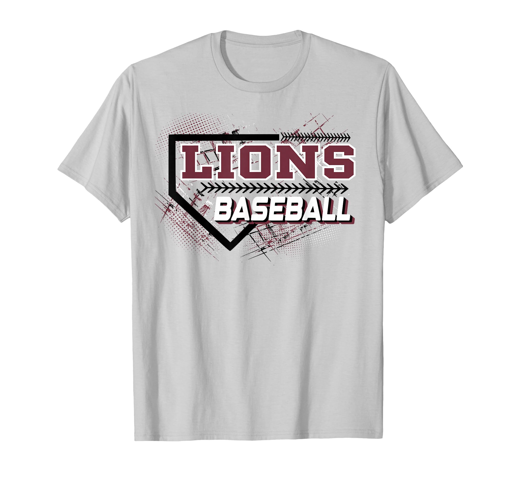 Lions School Spirit Baseball Mom Maroon T-Shirt - Graphic Print for Adults - T-Shirt, Sweatshirt, Hoodie