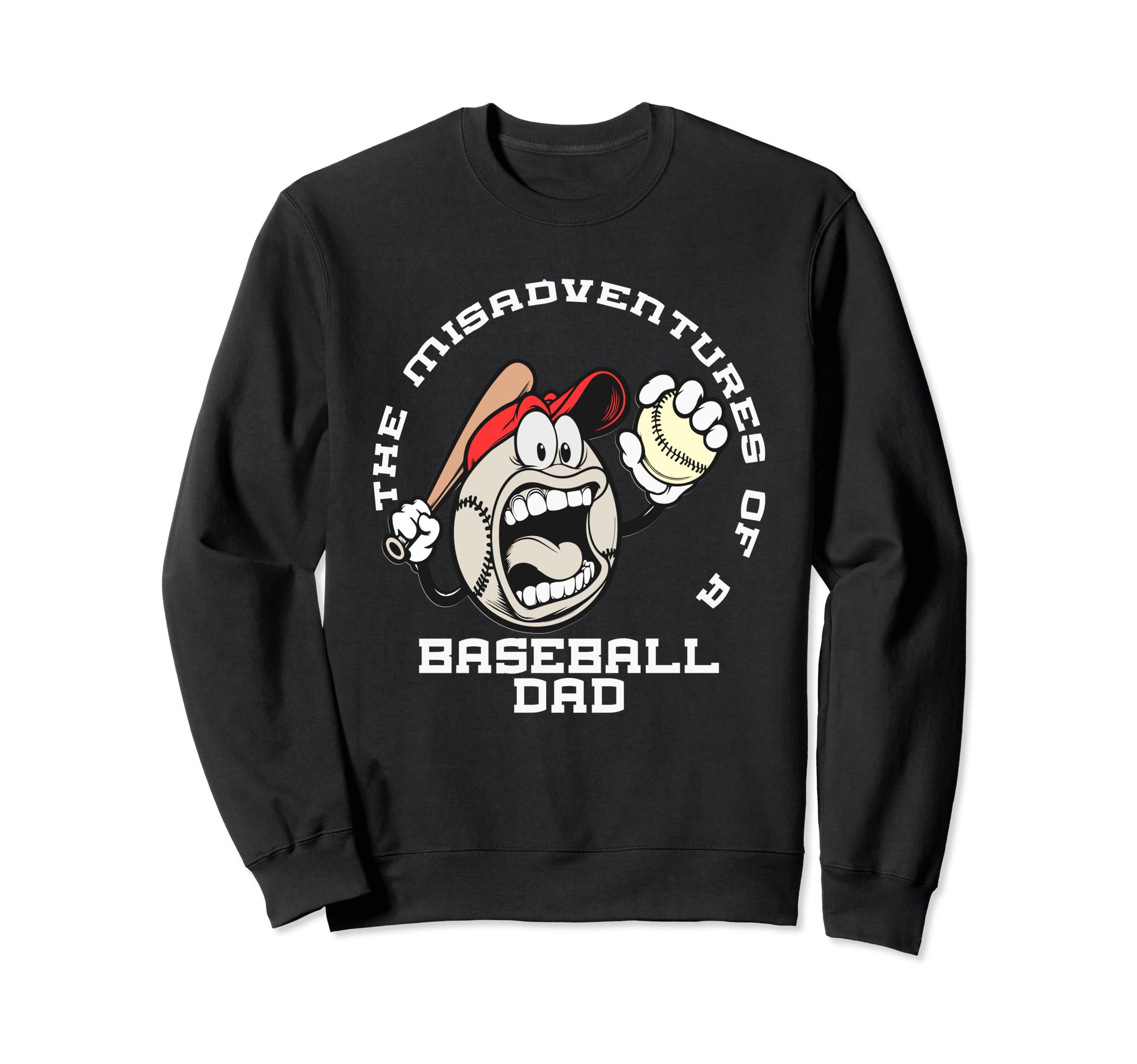 Misadventures Baseball Dad Sweatshirt - Aesthetic Graphic for Adults - T-Shirt, Sweatshirt, Hoodie