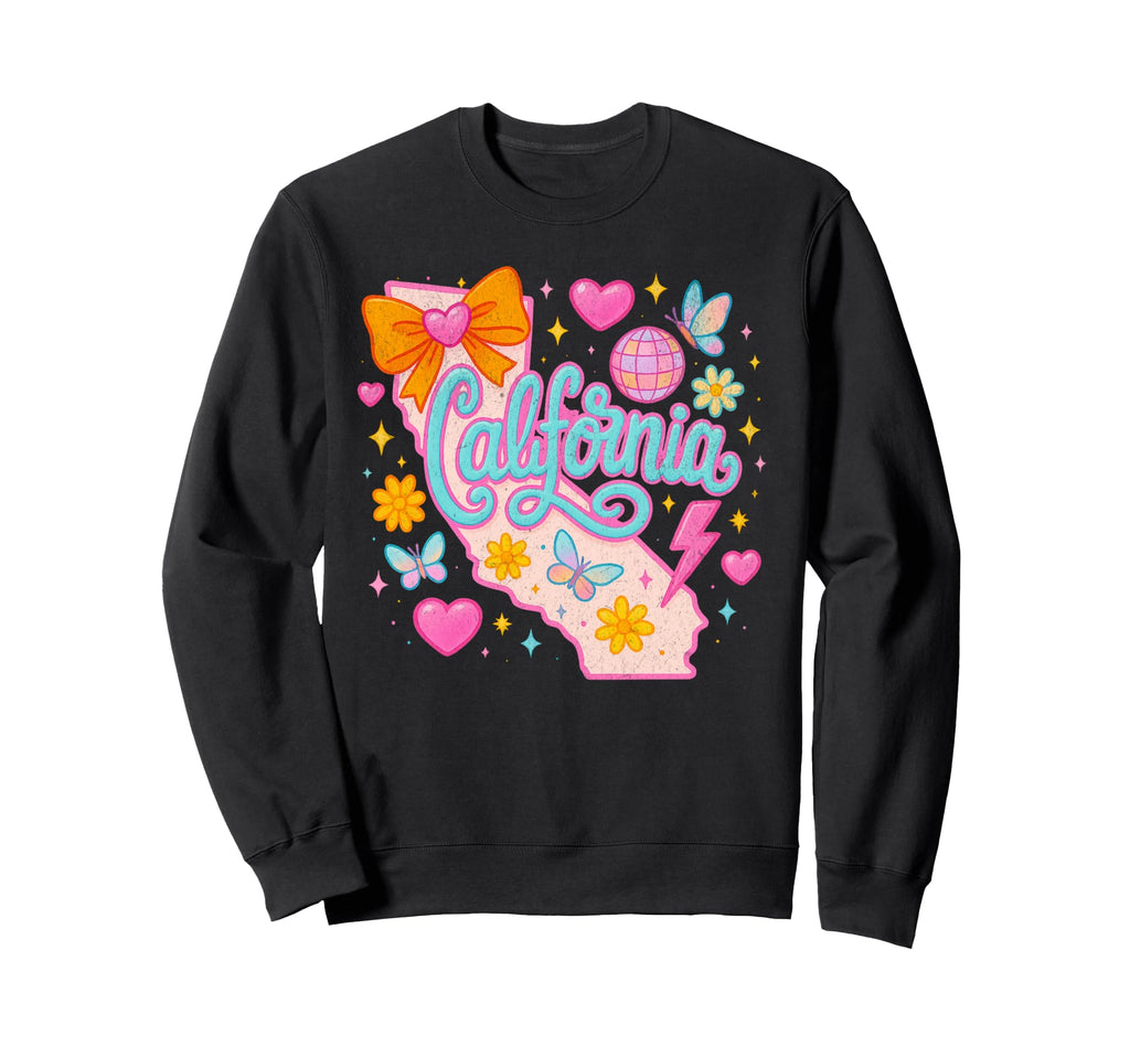 California Y2K Coquette Sweatshirt - Casual Everyday Wear for Adults - T-Shirt, Sweatshirt, Hoodie