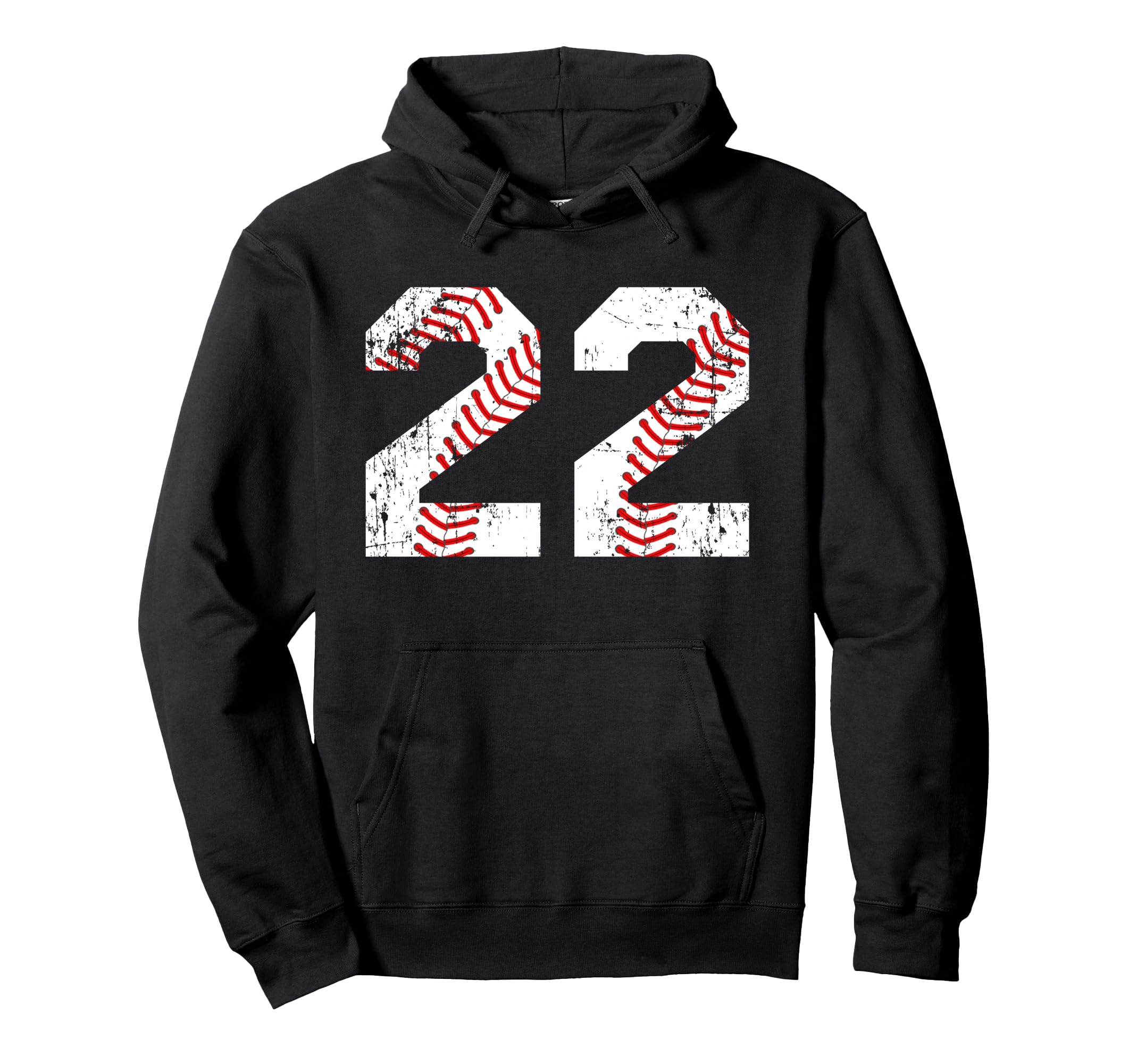 Baseball 22 Jersey Number Hoodie - Novelty Apparel Unisex - T-Shirt, Sweatshirt, Hoodie