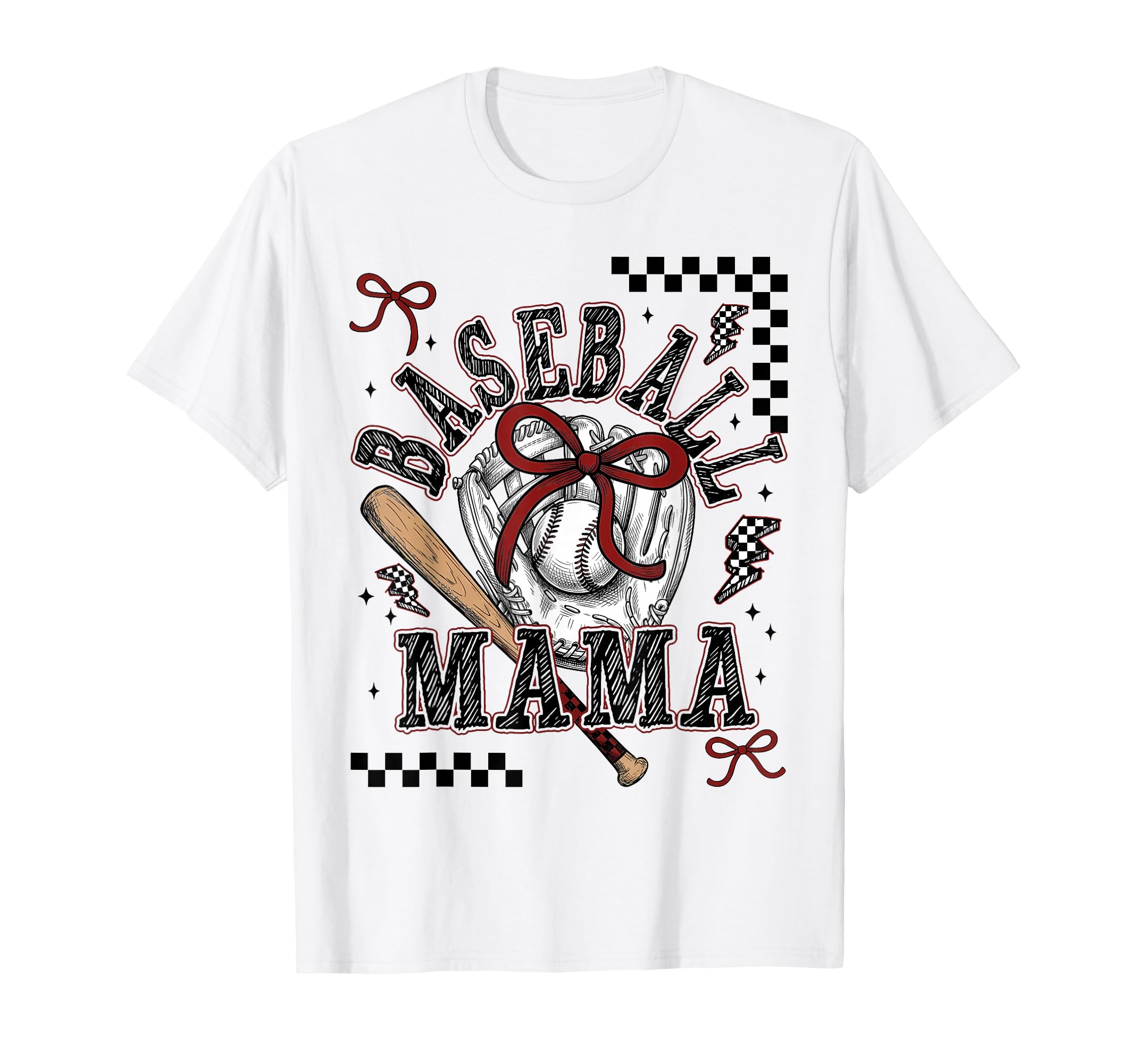 Baseball Mama Coquette Bow Game Day T-Shirt - Minimalist Print Unisex - T-Shirt, Sweatshirt, Hoodie