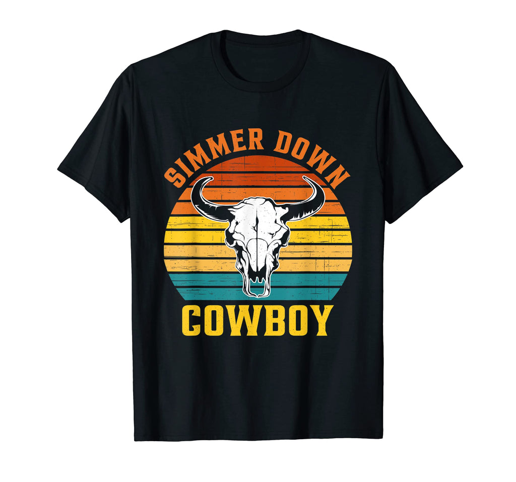 Simmer Down Cowboy T-Shirt - Aesthetic Graphic Men Women - T-Shirt, Sweatshirt, Hoodie