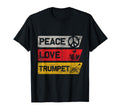 Peace Love Trumpet T-Shirt - Aesthetic Graphic for Adults - T-Shirt, Sweatshirt, Hoodie