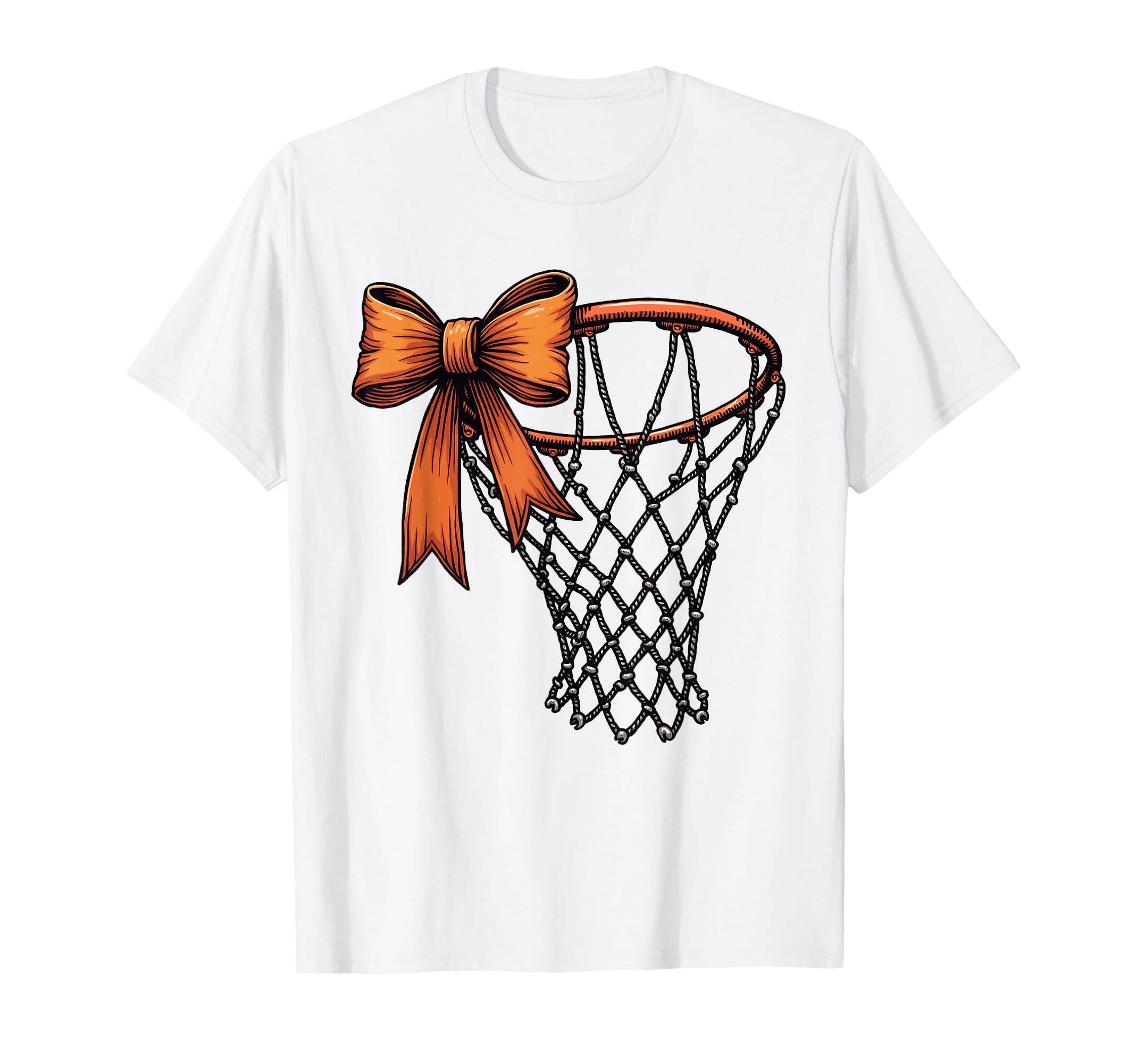 Basketball Game Day Coquette Bow T-Shirt - Custom Art Print Unisex - T-Shirt, Sweatshirt, Hoodie