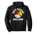 Busy Raising Ballers Softball Volleyball Hoodie - Graphic Print for Adults - T-Shirt, Sweatshirt, Hoodie