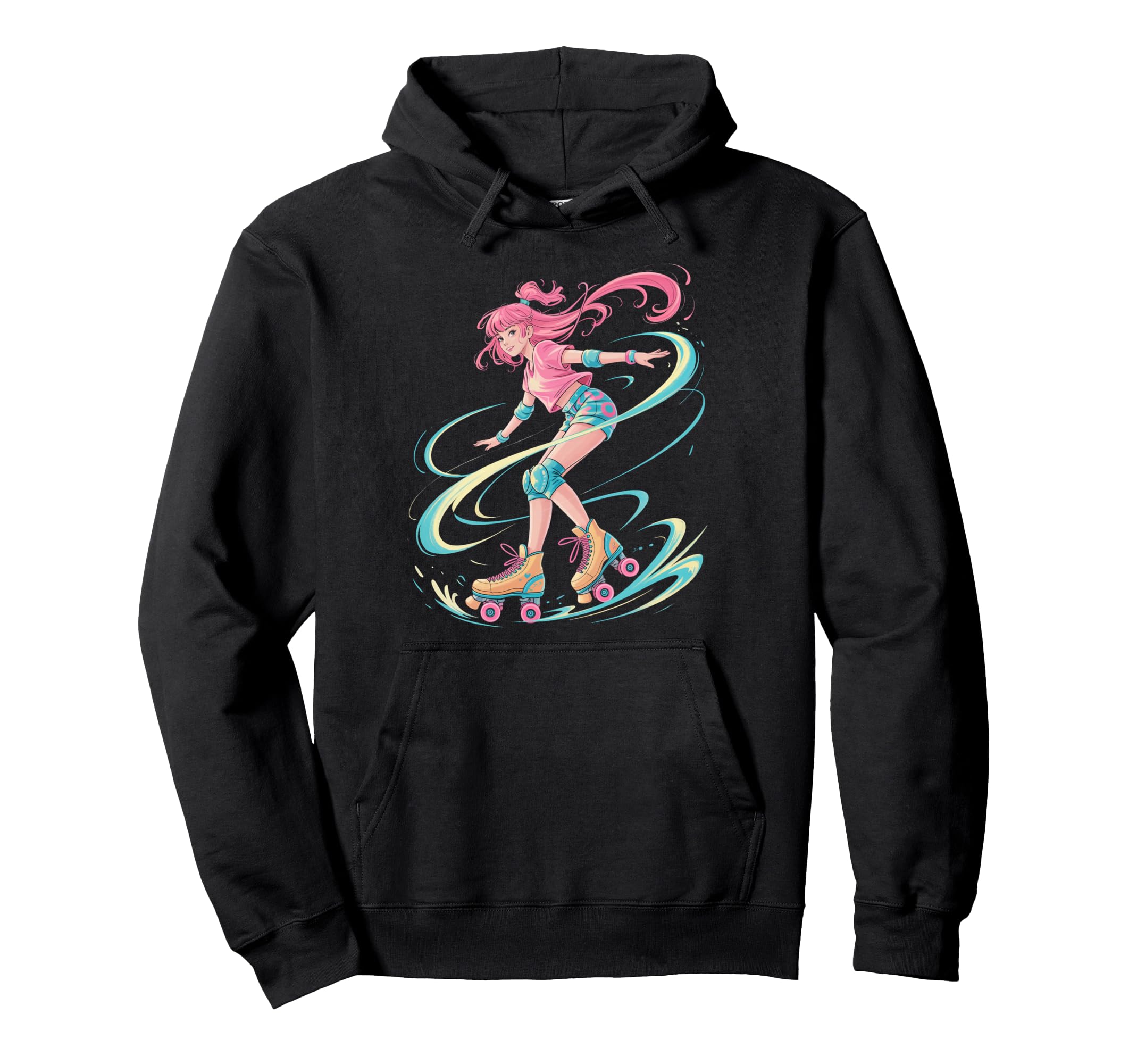 Japanese Anime Roller Skate Japan Skating Hoodie - Graphic Print Men Women - T-Shirt, Sweatshirt, Hoodie