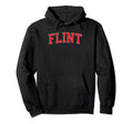 Flint Mi Varsity Red Text Hoodie - Fun Novelty Design for Adults - T-Shirt, Sweatshirt, Hoodie