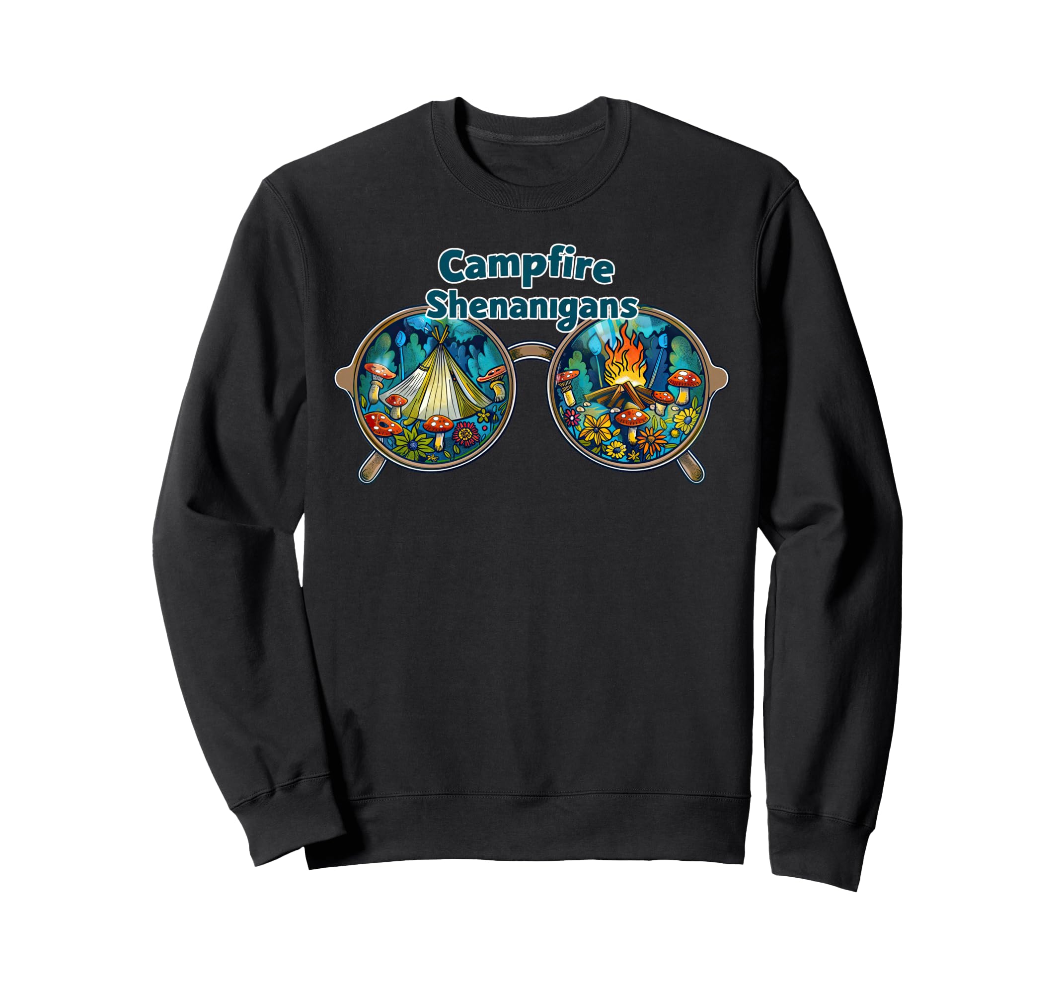 Campfire Shenanigans Boho Hippie Sweatshirt - Trendy Graphic Unisex - T-Shirt, Sweatshirt, Hoodie