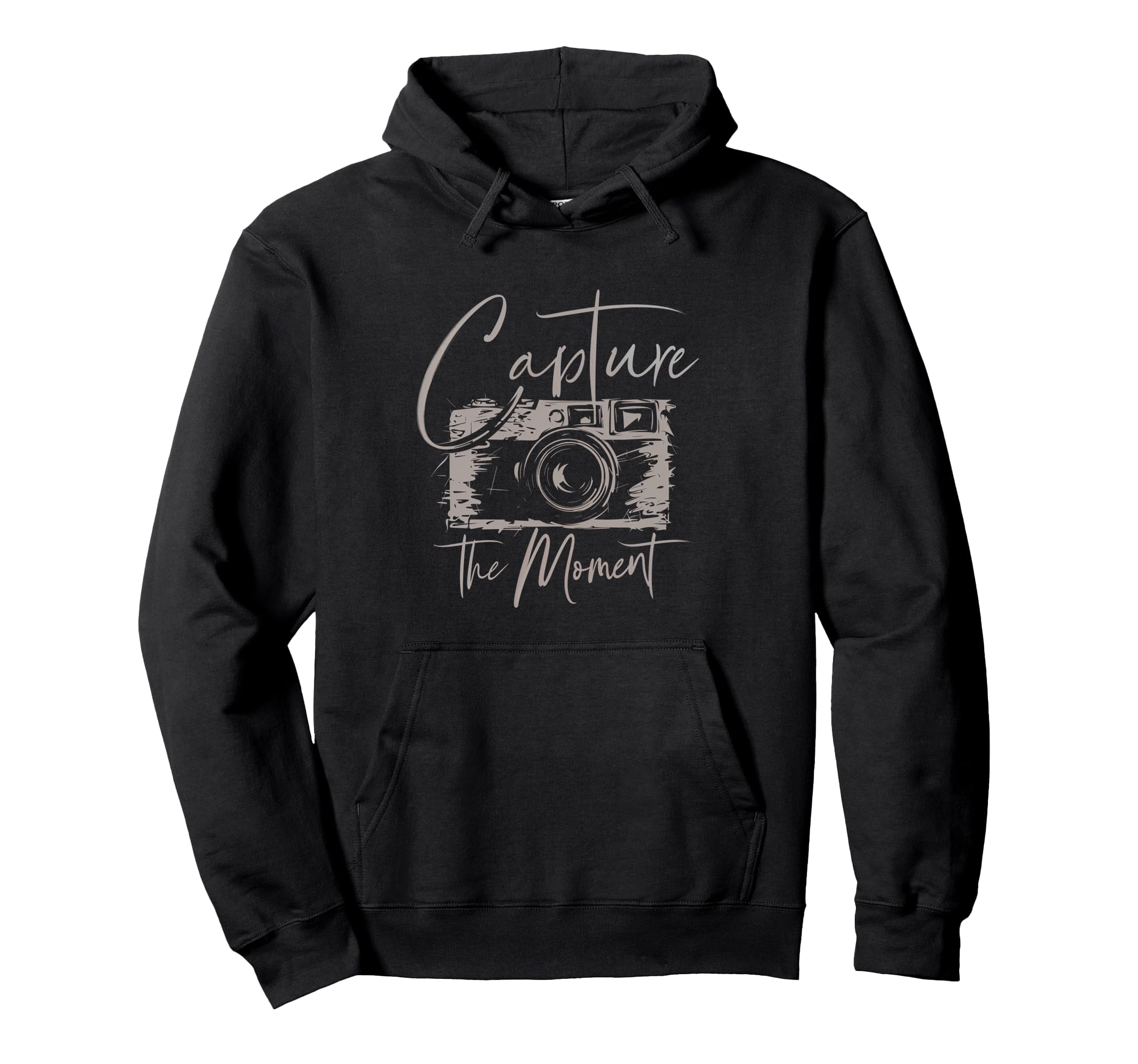 Capture Moment Photography Camera Hoodie - Unique Graphic Men Women - T-Shirt, Sweatshirt, Hoodie